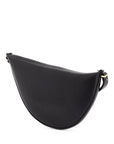 Toteme black calfskin half-moon bag with adjustable shoulder strap