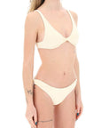 The Attico ribbed lycra bikini set with