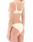 The Attico ribbed lycra bikini set with