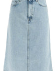 Toteme denim midi skirt in seven