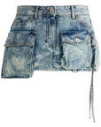 The Attico denim fay mini skirt