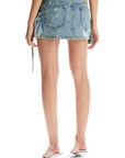 The Attico denim fay mini skirt