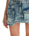 The Attico denim fay mini skirt