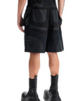 Mugler "bi-material cargo bermuda shorts