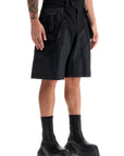 Mugler "bi-material cargo bermuda shorts