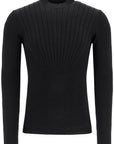 Mugler fitted long-sleeved top