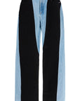 Mugler two-tone denim jeans