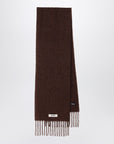 JACQUEMUS Brown scarf in alpaca and mohair
