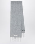JACQUEMUS Grey scarf in alpaca and mohair