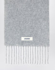 JACQUEMUS Grey scarf in alpaca and mohair