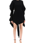 Mugler asymmetric mini dress with ruffle details