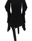 Mugler asymmetric mini dress with ruffle details