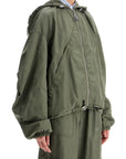 The Attico giubbotto bomber con cappuccio regolabile verde militare