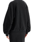 The Attico oversized sweatshirt with deep v-neck in gradient black