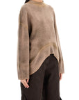 The Attico asymmetric wool and cashmere pullover