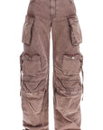 The Attico high-waisted wide-leg cargo pants washed mauve