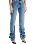 The Attico extra long denim jeans for tall individuals