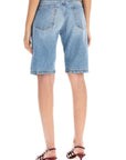 The Attico denim boyfriend bermuda shorts for