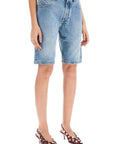 The Attico denim boyfriend bermuda shorts for