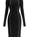 The Attico midi dress with double zipper detail