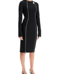 The Attico midi dress with double zipper detail