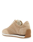 Toteme sneakers in recycled polyamide sand with suede finish