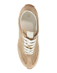 Toteme sneakers in recycled polyamide sand with suede finish