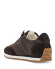 Toteme dark brown suede sneakers with recycled materials and non-slip sole