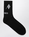 The Attico Black/white socks with logo