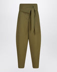 The Attico Military green wool gabardine trousers