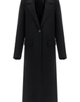 Toteme classic doublé long black wool coat