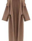 Toteme beige wool and cashmere kimono coat