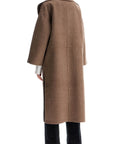 Toteme beige wool and cashmere kimono coat