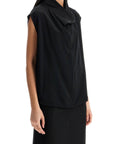 Toteme sleeveless black funnel neck top