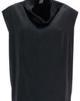 Toteme sleeveless black funnel neck top