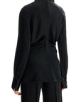 Toteme black loose-fit long sleeve shirt