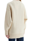 Toteme white fine knit wool and cashmere sweater