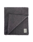 Toteme classic wide scarf in melange grey wool