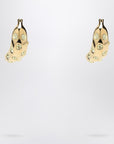 JACQUEMUS Banana earrings with rhinestones
