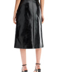 Courreges vinyl midi skirt in seven