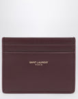 Saint Laurent Hot Wine leather credit card holder