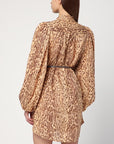 ZIMMERMANN Leopard print short dress in linen
