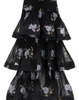 Zimmermann pleated ruffle skirt with floral print