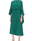 Valentino Garavani cady couture cape dress in