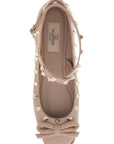 Valentino Garavani silk rockstud ballet flats