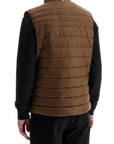 Boss gilet trapuntato verde in poliestere riciclato con zip