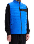 Boss bright blue quilted gilet with high collar and zip