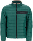 Boss green down jacket with high collar regular fit and zip