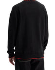 Hugo black wide neck sweatshirt loose fit long sleeve