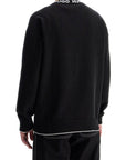 Hugo men's regular fit wide neck long sleeve sweatshirt black